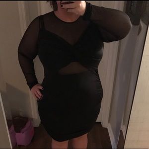 Charlotte Russe PLUS sheer sleeved dress-2X